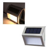 Foco Muro Aplique Lampara Led Solar Acero Inoxidable