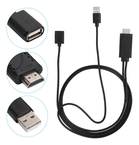 Adaptador Usb A Hdmi, Cable De Conexión Usb A Hdtv, Hembra A