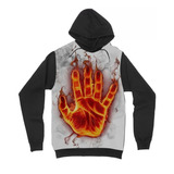 Blusa Moletom Mão Flamejante Hand Fire Fogo Smoke Inverno