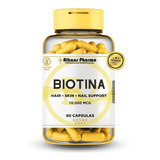 Biotina Vitamina B7 10.000 Mcg 60 Caps Com Nota E Laudo