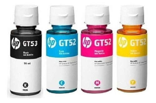 Kit 4 Tintas Hp Gt53 Smart Tank, 515 530 630 615