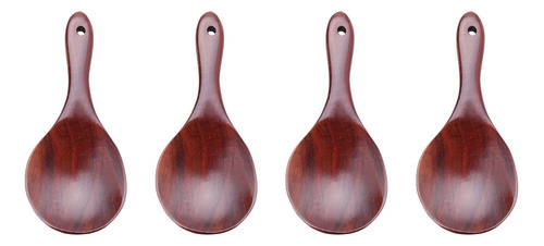 Cuchara De Madera De Teca En Spoon, 4 Cucharas De Madera Mac