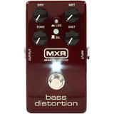 Pedal Distorsion Para Bajo Mxr M-85 Color Bordó