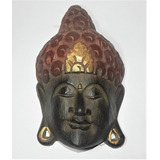 Mascara Rosto Buda Esculpido Madeira