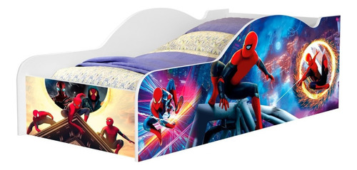 Cama Carro Juvenil Iantil Personagens - Rápido Cor Homem Aranha