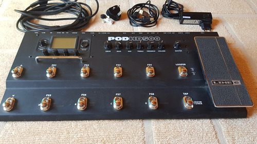 Pedalera Line 6 Pod Hd500 Impecable Con Anvil Y Cables.