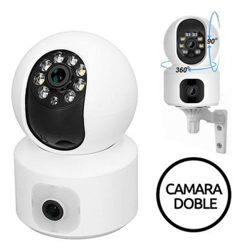 Camara De Seguridad Robotica 360° Grados Hd Micro Sd Wifi 