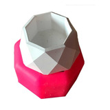 Molde Silicon Maceta Hexagonal Minimalista - Yeso, Vela