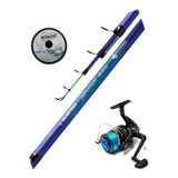 Combo Surfish Caña Star 4m + Reel Spin Pejerrey Tanza Gratis