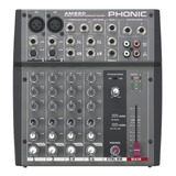 Mixer Phonic Am220 2 Canales Mono - 2 Canales Estéreo