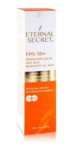 Bloqueador Solar Eternal Secret  Fps 50 Proteccion Alta 125g