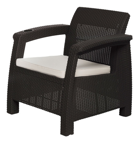 Silla Sillón Plástico Rattan Sofa Mueble Marca Mq