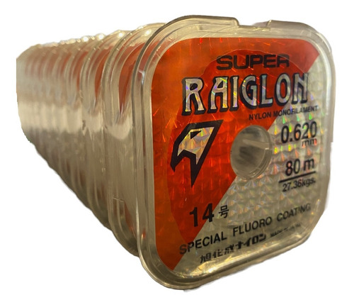 Super Raiglon Nylon Fluorocarbonado Leader Mosca Fly 0.62mm