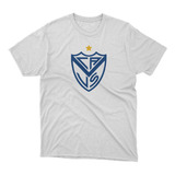 Remera Futbol Velez Sarsfield Escudo En El Pecho Blanca