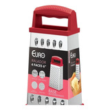 Ralador Com 4 Faces De 6'' Vermelho Inox Euro-prp5319