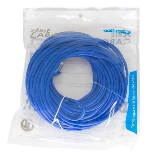 Cabo De Rede Ethernet Crimpado Lan Rj45 Cat5e 30m Internet