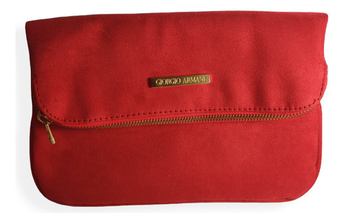 Neceser Minibag Giorgio Armani Rojo Gamuzado