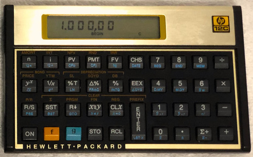 Calculadora Financeira Hp 10 Dígitos 120 Funções - 12c Gold