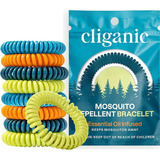 Cliganic Pack 10 Pulseras Repelentes De Mosquitos Sin Deet