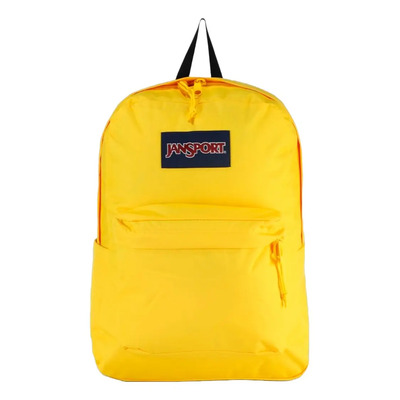 Mochila escolar JanSport Superbreak Navy color amarillo diseño liso | Envío gratis