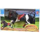 Brinquedo Figura Cavalo Pampa Preto E Branco Da Lider 2461