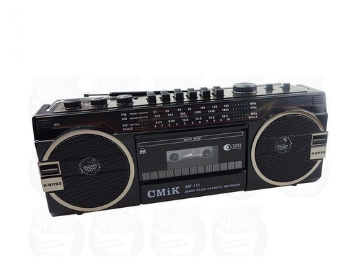 Radio Gravador Toca Fitas K7 Retro Anos 80 Novo Usb + Sd