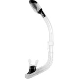 Tubo Snorkel Mini Dry Cressi De Niño Clear / Negro