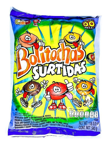 Dulce Bolitochas Surtidas  60 Piezas