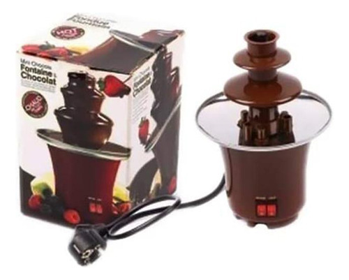 Mini Fuente Chocolate 3 Niveles Fondue Fountain Color Marrón 110v