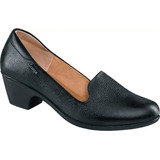 Zapatilla Negra Tacon Bajo De Dama Vicenza  165262