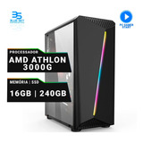 Computador Gamer Amd Athlon 3000g, Ssd 240gb, 16gb Ddr4 400w