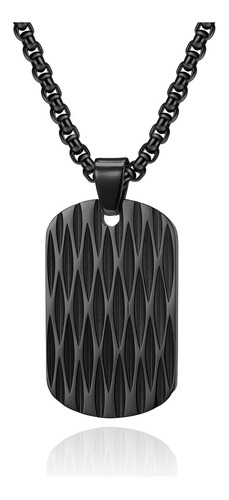 Collar Masculino Militar Ac Titanio Moderno Inox Casual C021