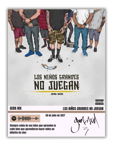 Cuadro Decorativo Gera Mx Rich Mafia Album Music 40x30cm | Meses sin interés