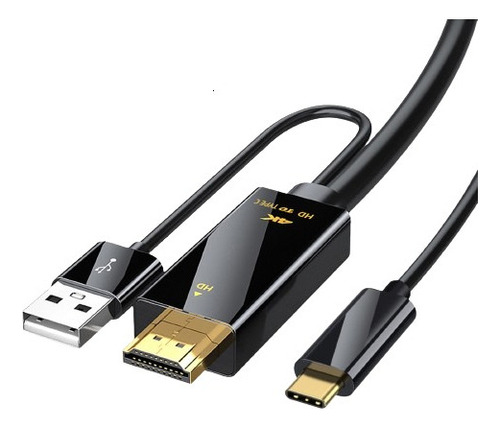 Cable De Enlace De Monitor Tipo C Compatible Con Hdmi De 4k