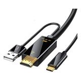 Cable De Enlace De Monitor Tipo C Compatible Con Hdmi De 4k