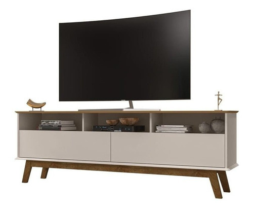 Rack Elegant Bechara P/ Tv 65 Pol C/2 Portas Cinam/off White