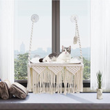 Percha De Ventana Para Gatos, Macramé, Hamaca Para Gatos, Bo