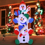 Muñeco De Nieve Joiedomi Inflable, Leds Integrados, Navideño