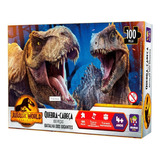 Quebra Cabeça 100 Pçs Jurassic World - Batalha Dos Gigantes