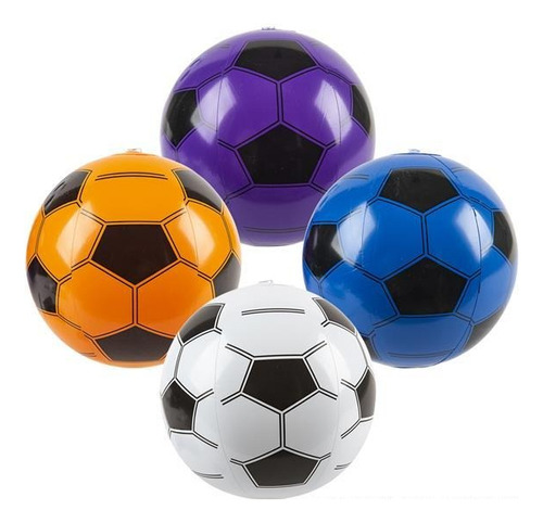 12 Pelotas De Colores Balón Inflable De Fútbol Soccer Niños