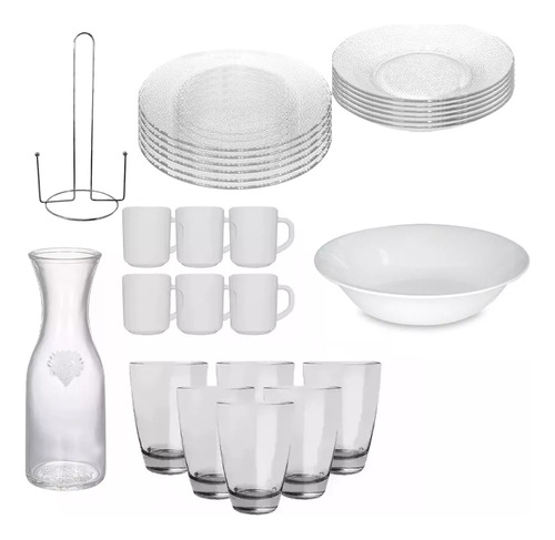 Set Vajilla Completa 6 Personas De Vidrio Kuchen