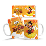 Taza De Ceramica, Feliz Dia Papá, Goku, Para Regalo, 11oz