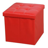 Baul Tomy Plegable Ecocuero Asiento 38cm Puff Pouf Caja