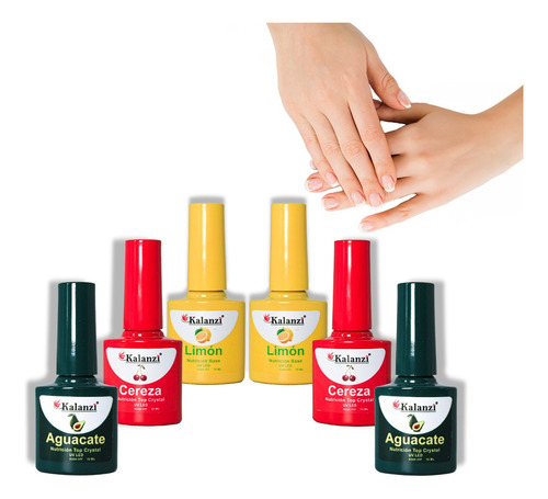 Gel Esmalte Uv Semipermanente Para Uñas 6 Pz Gama Original