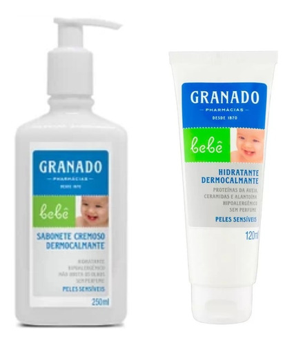 Sabonete Dermocalmante Bebê Granado + Hidratante Pele Sensiv
