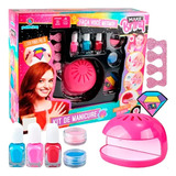 Kit Manicure Infantil Makebrinq Com Secador De Esmalte