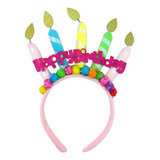 Happy Birthday Banner Diadema Con Accesorio Para Fiestas De