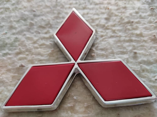 Emblema Logo Mitsubishi Rojo 10 Cm Foto 3