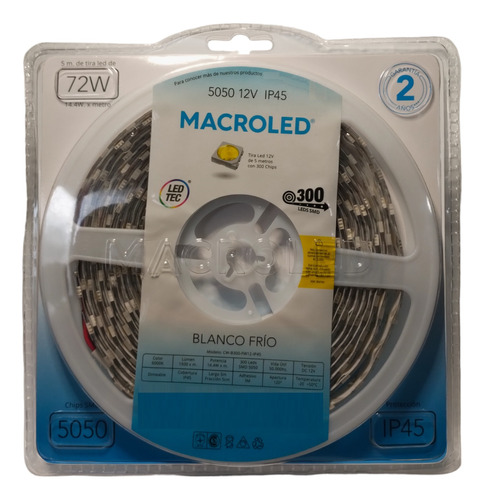 Cinta Tira Led 72w 5050 Ip 45 X 5 Mts Macroled Interior Dim