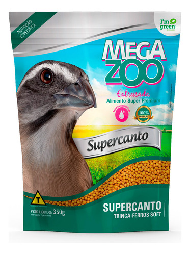 Ração Extrusada Trinca-ferro Supercanto Soft Megazoo 350g